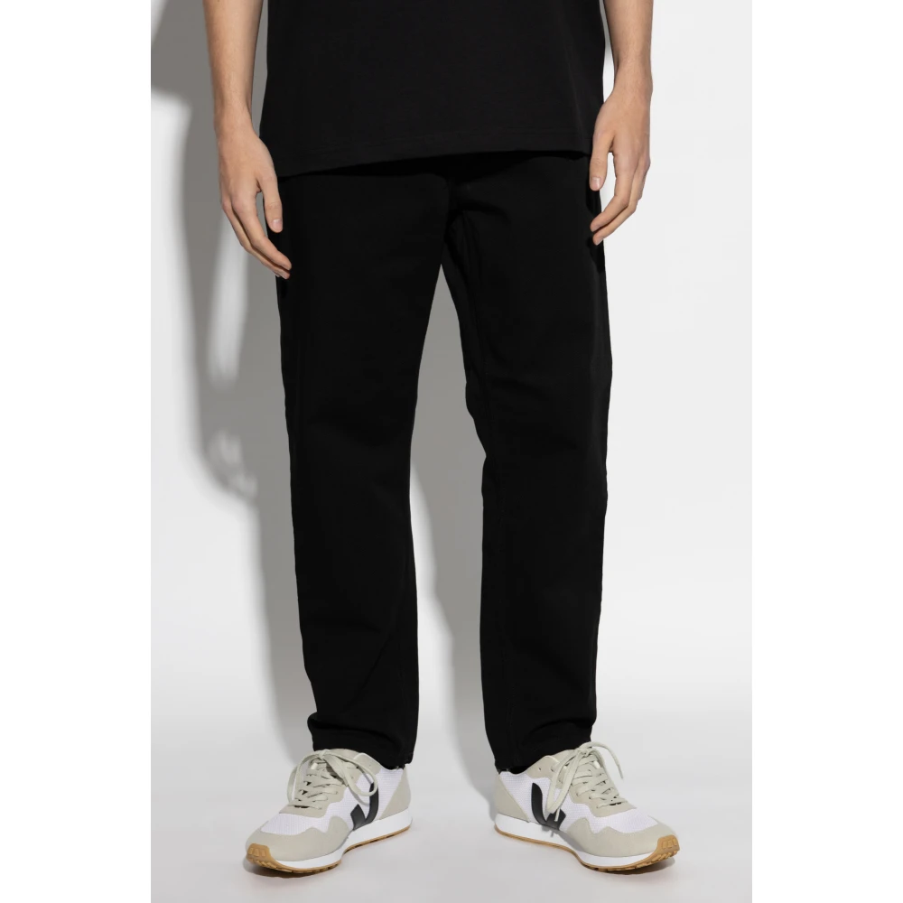 Carhartt WIP Jeans met logo Black Heren