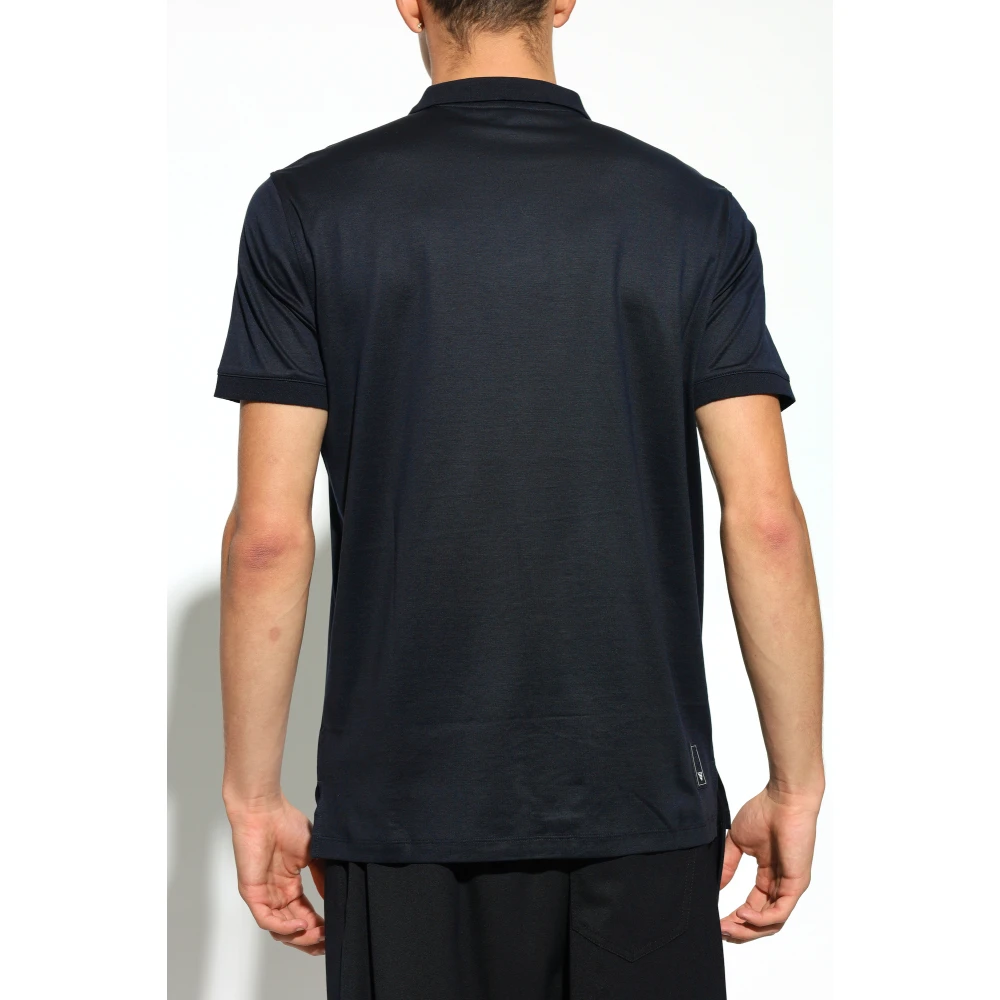 Emporio Armani Polo met logo Blue Heren