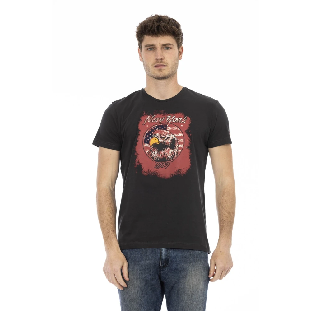 Trussardi Action Black Cotton Men T-Shirt - M - Image 2