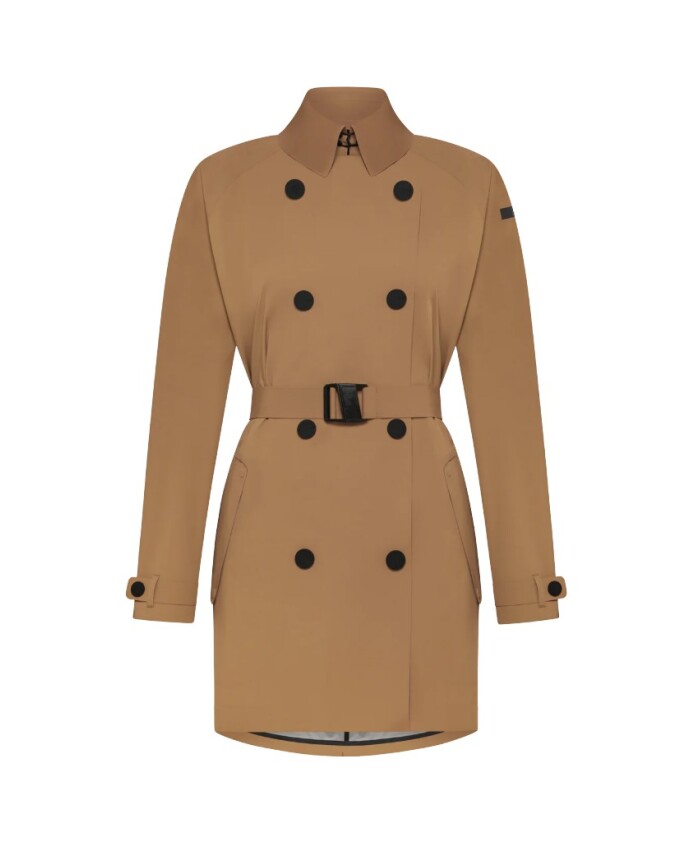 beige-double-breasted-jas-met-riem