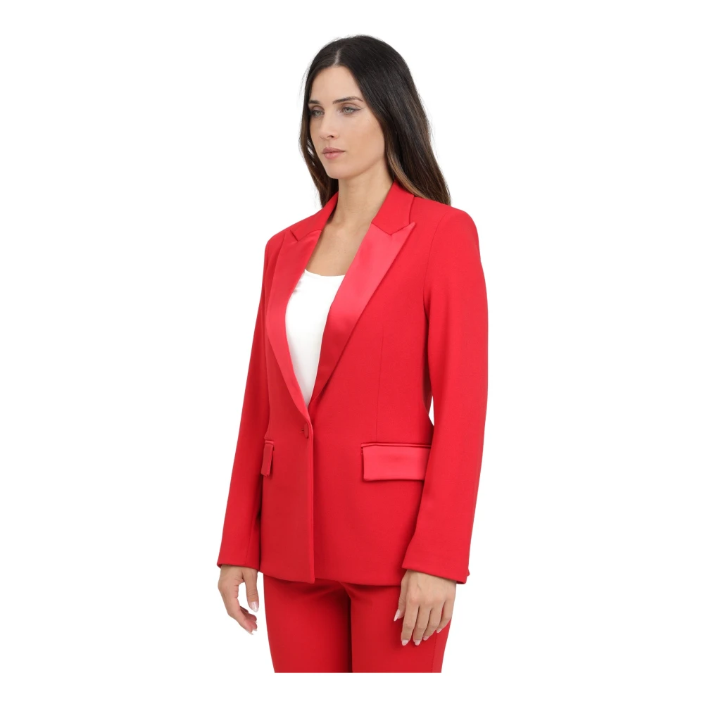ViCOLO Rode single-breasted jas klassieke stijl Red Dames