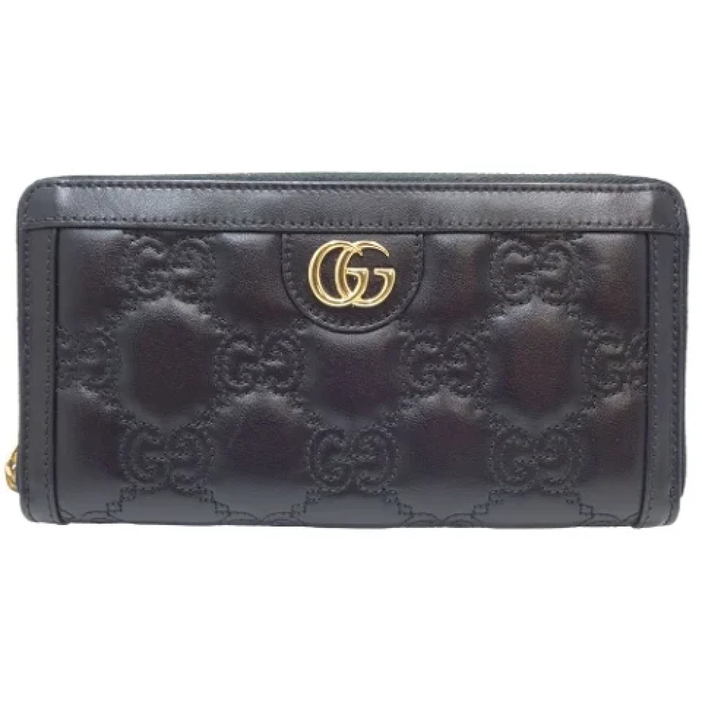 Gucci Vintage Pre-owned Leather wallets Black Dames