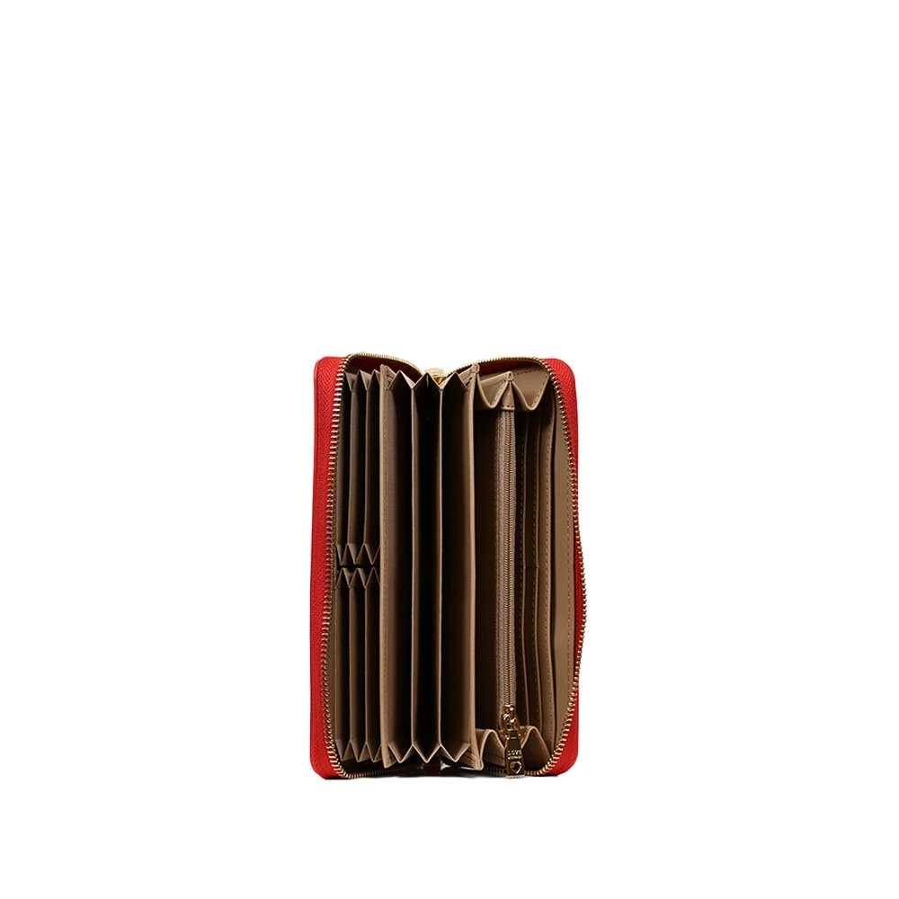 Love Moschino Rode Portemonnee met Metalen Logo Red Dames