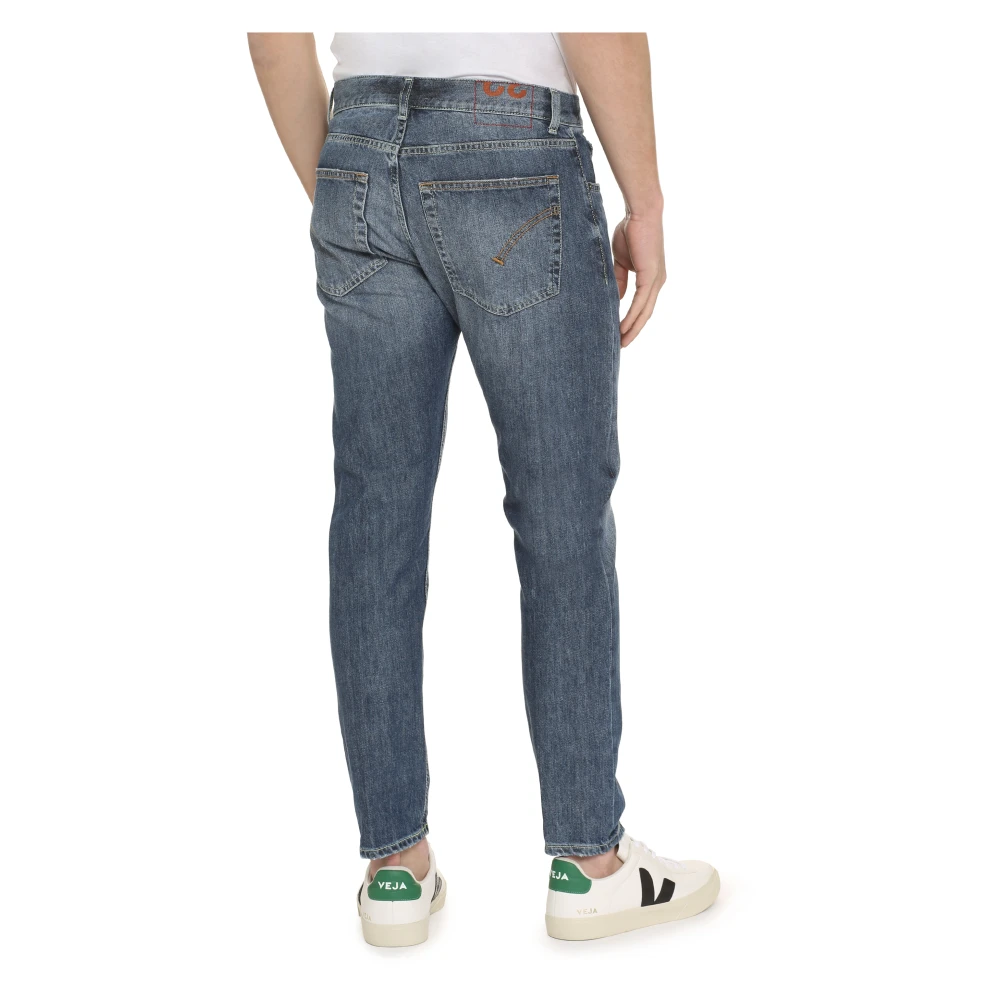 Dondup Carrot-Fit Jeans met Metalen Knopen Blue Heren