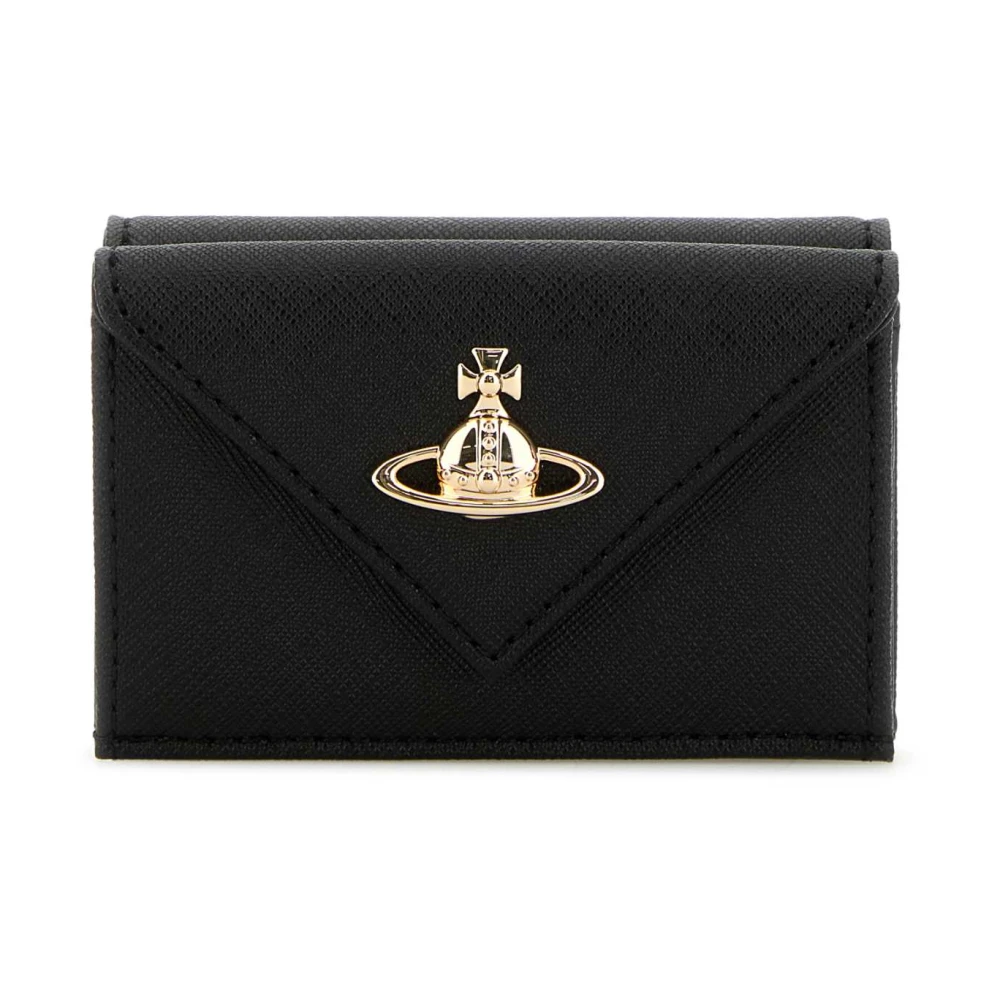 Vivienne Westwood Stijlvolle Zwarte Synthetisch Leren Portemonnee Black Dames