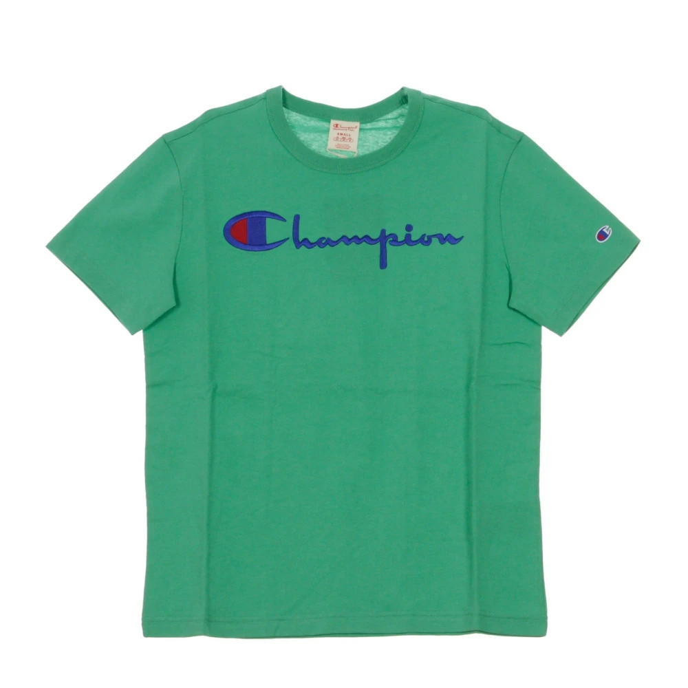 Champion Lichtgroene Crewneck Tee voor Mannen Green Heren
