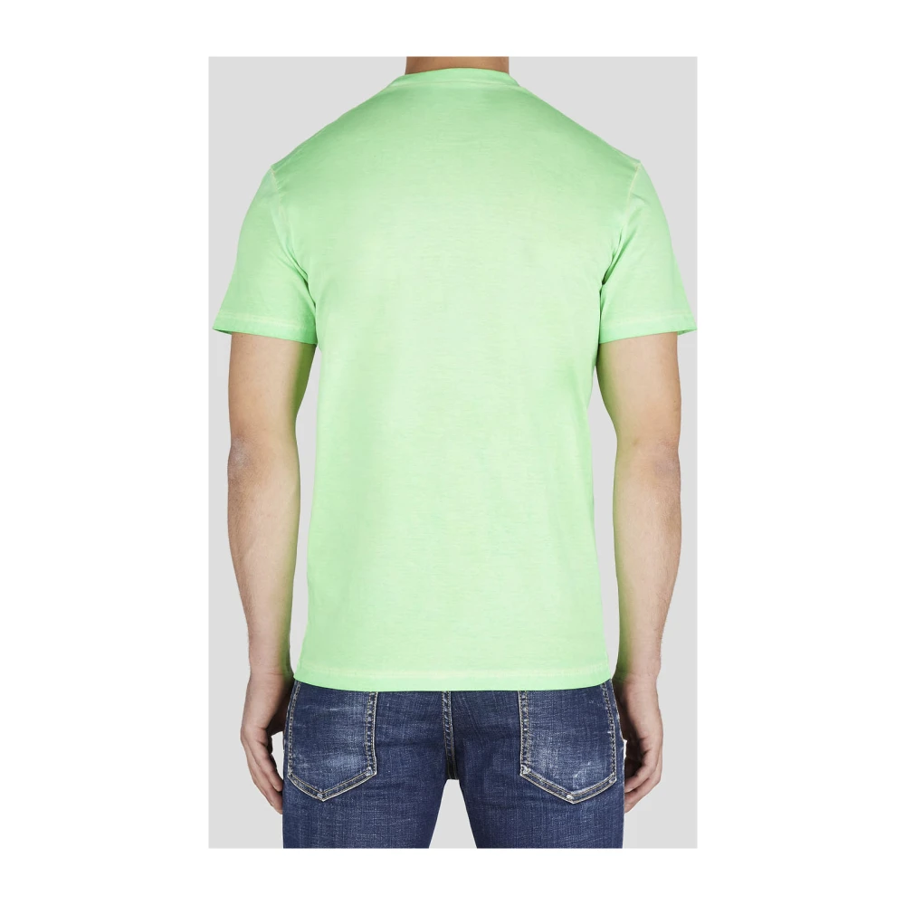 Dsquared2 Icon Verde Katoenen T-shirt Green Heren
