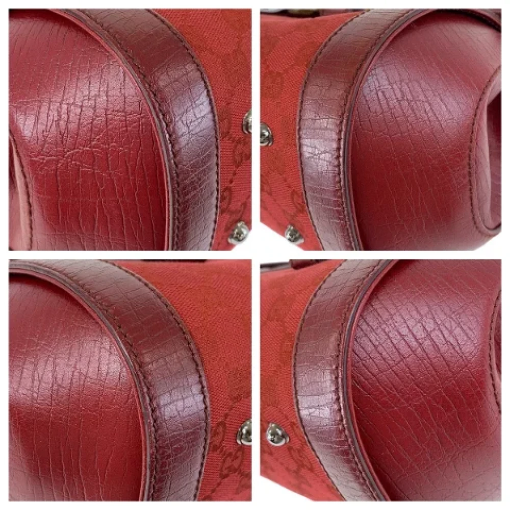 Gucci Vintage Pre-owned Canvas gucci-bags Red Dames
