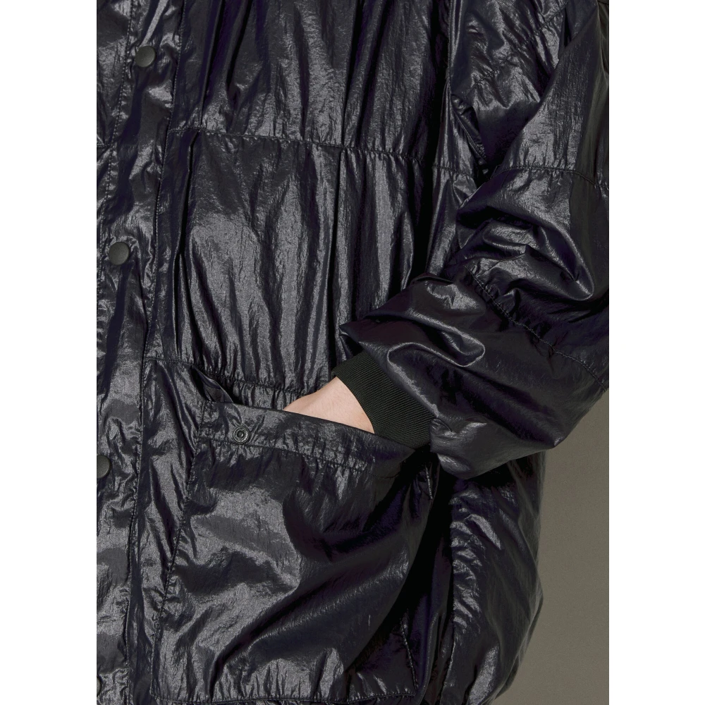 Our Legacy Gewatteerde Tonal Panel Jas Black Heren