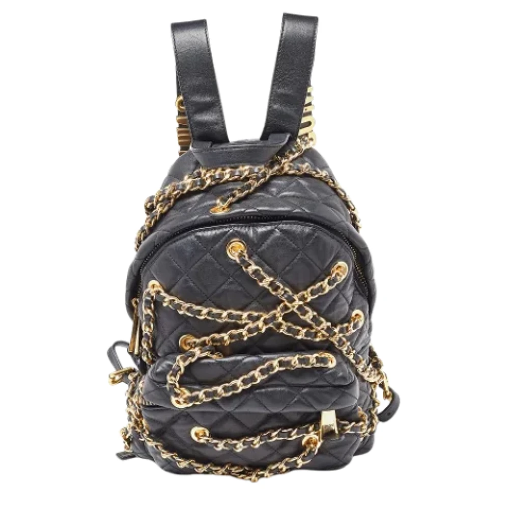 Moschino Pre-Owned Pre-owned Fabric backpacks Black Dames