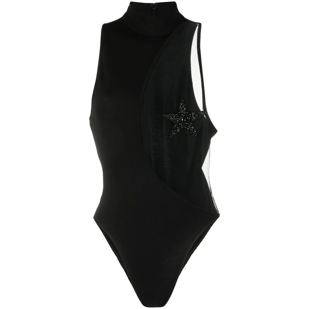 David Koma Bodysuit met sterren-detail Black Dames