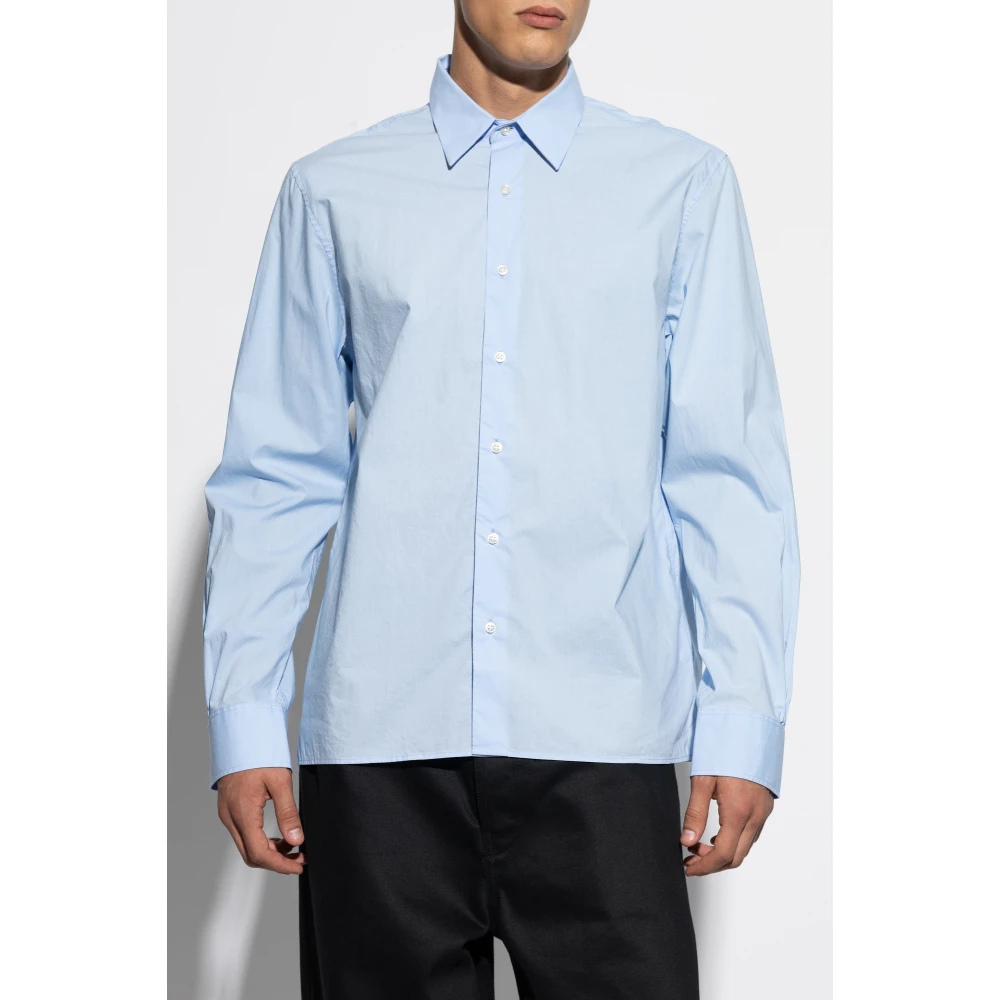 Officine Générale katoenen overhemd Blue Heren