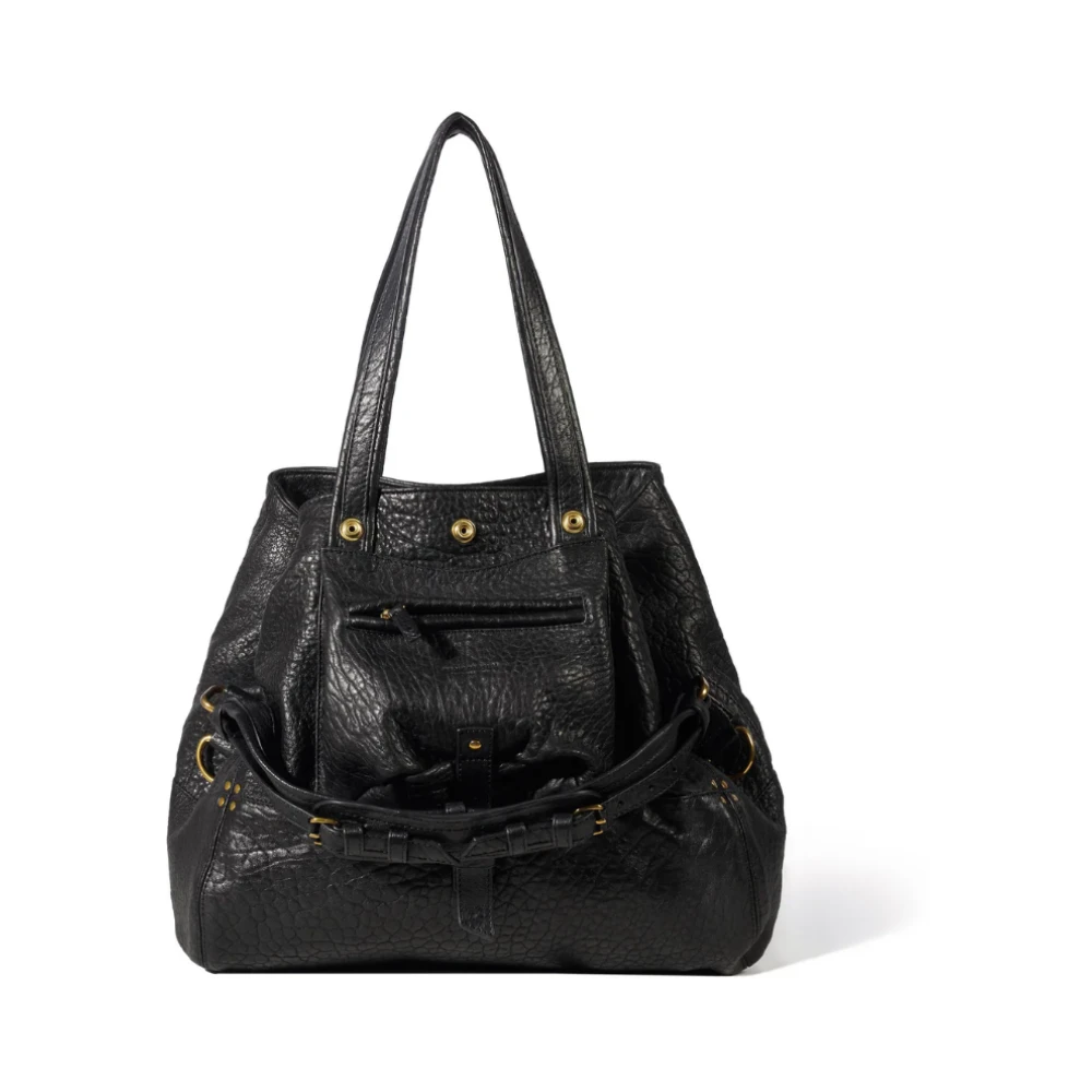 Jérôme Dreyfuss Zwarte leren tas Black Dames