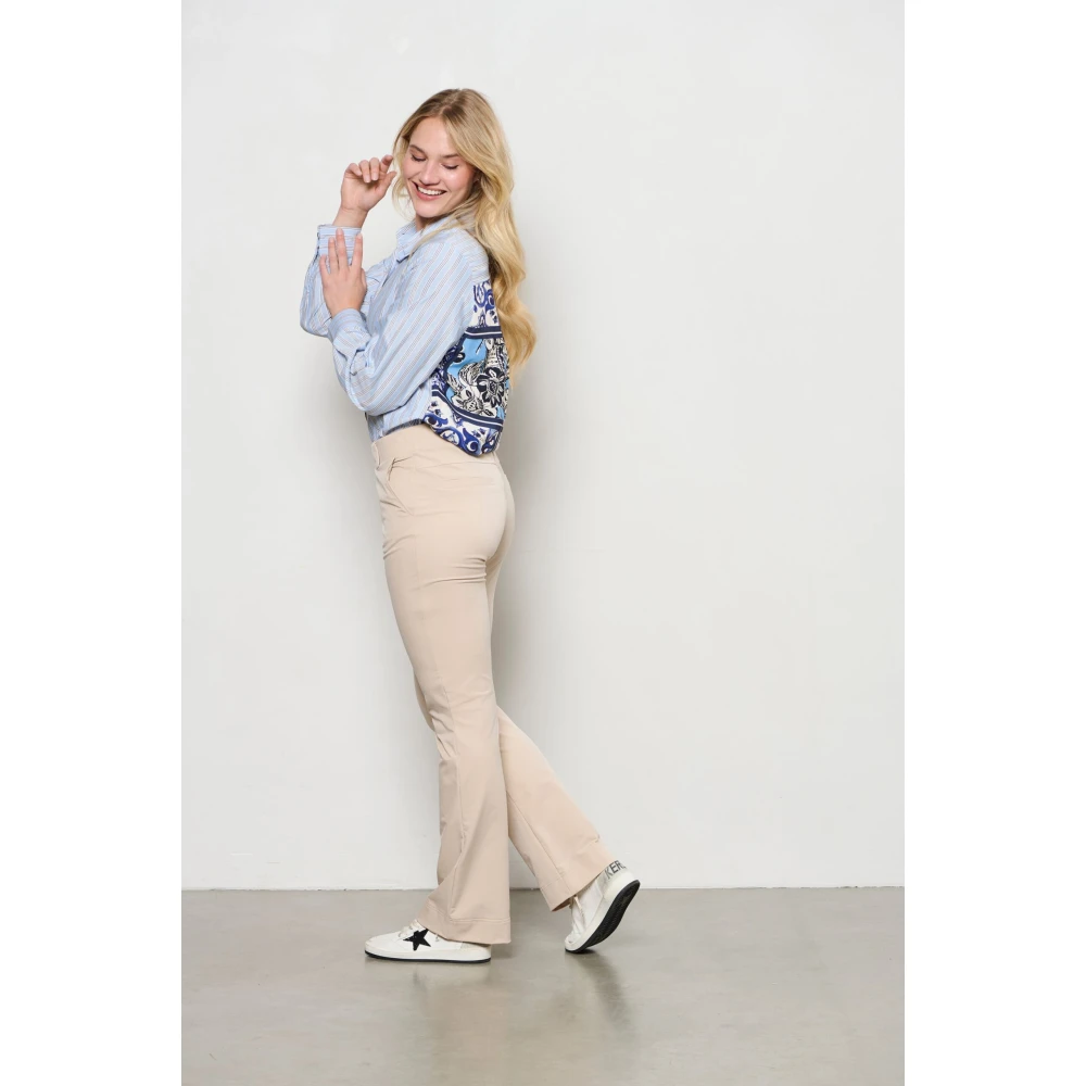 &Co Woman Overhemd met lange mouwen effen kleur Blue Dames