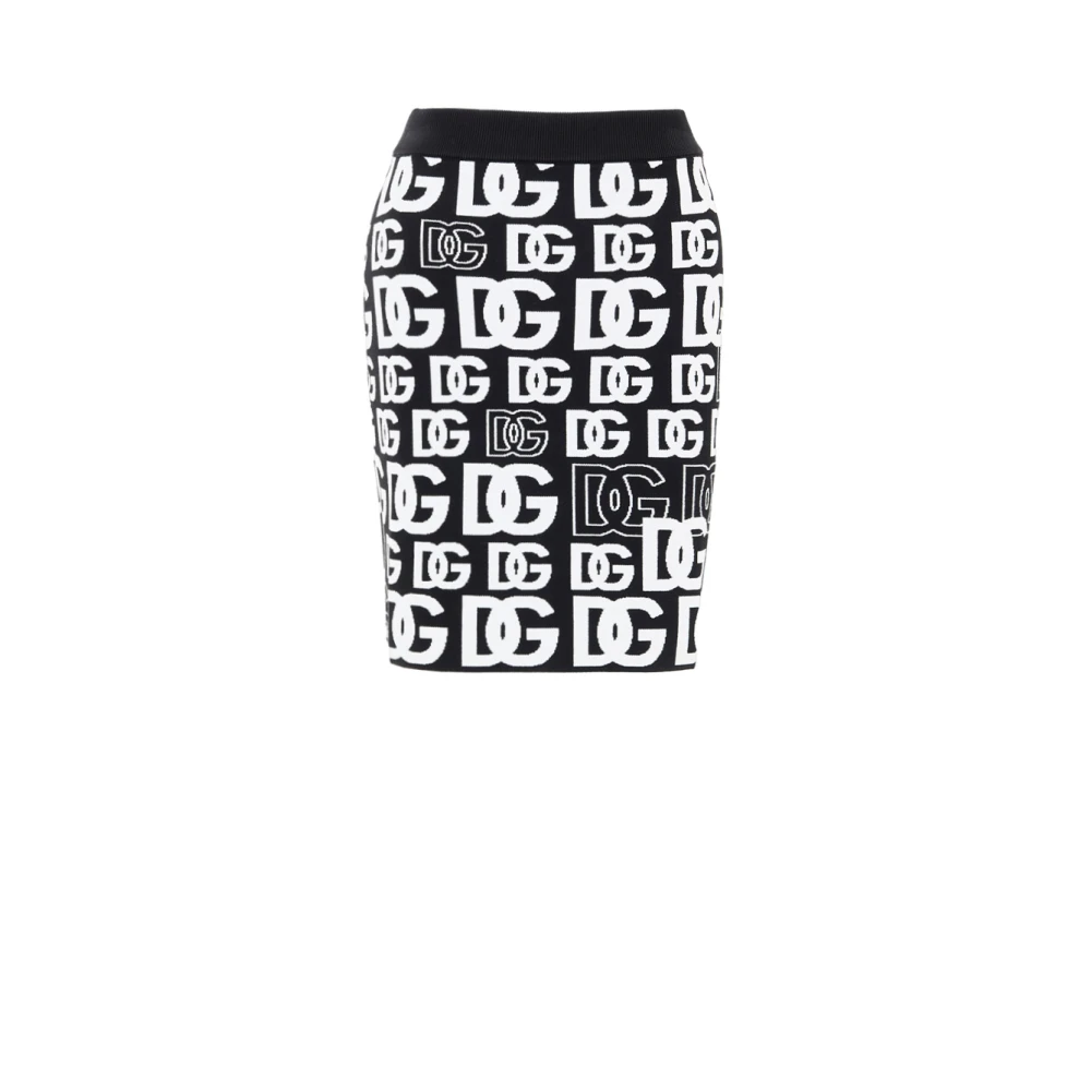 Dolce & Gabbana Svart Stretch Jersey Minikjol