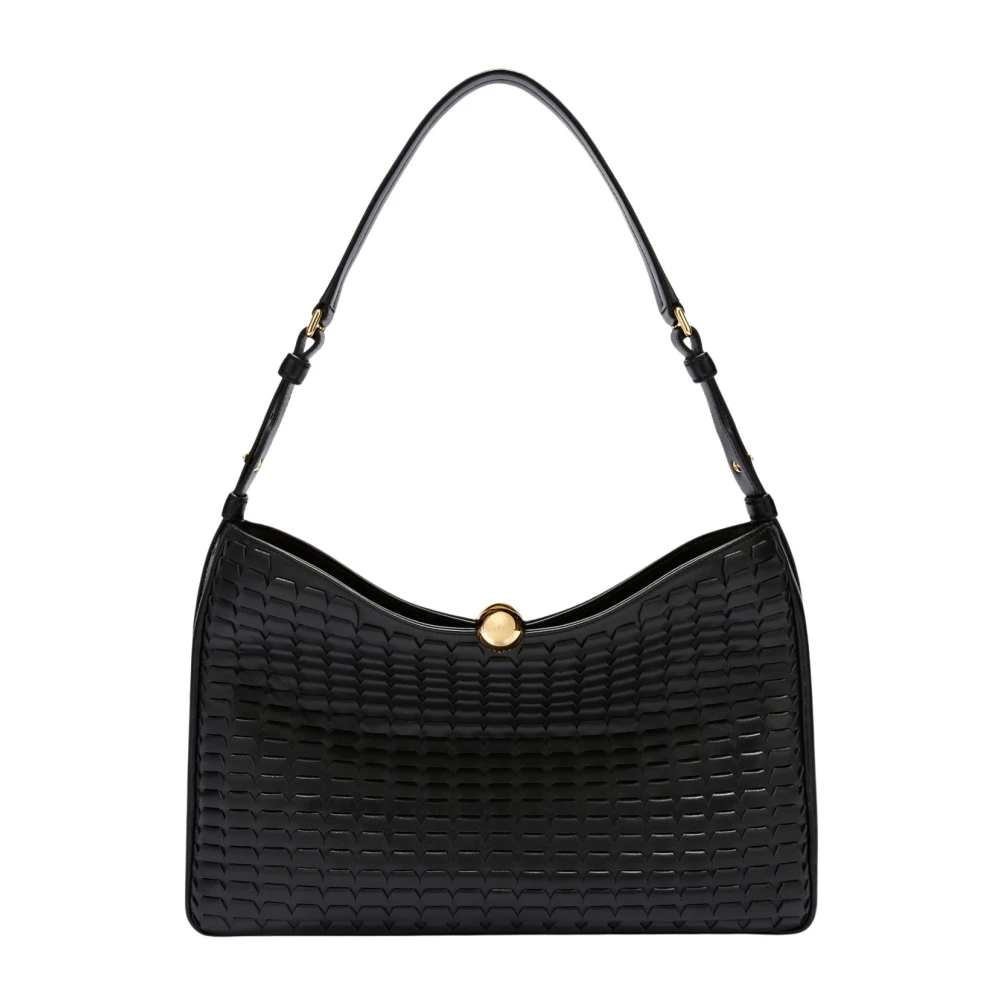Furla Vrouw Zwart Tassen Dames, One Size, Leer, Sfera Soft Schoudertas