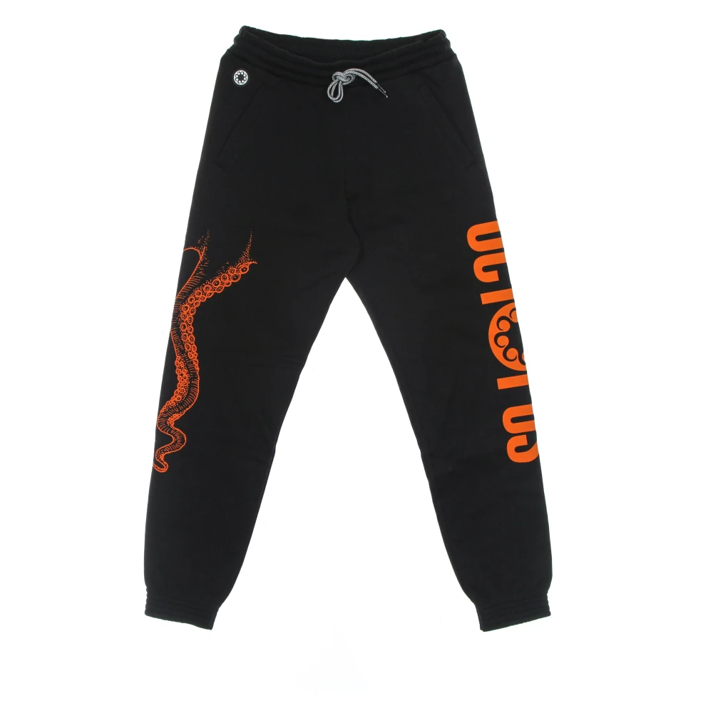 Octopus Zwarte Logo Sweatpants Elastische Taille Black Heren