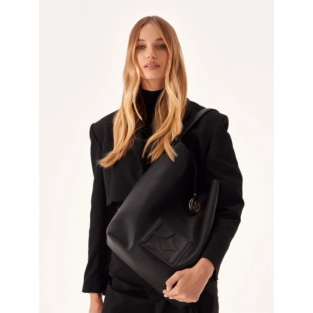 Kazar Leren schoudertas met ruim interieur Black Dames