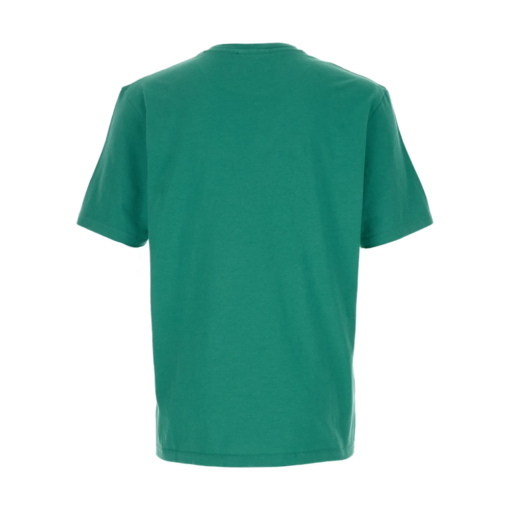 Maison Kitsuné Groene Fox Head Patch T-shirt Green Heren