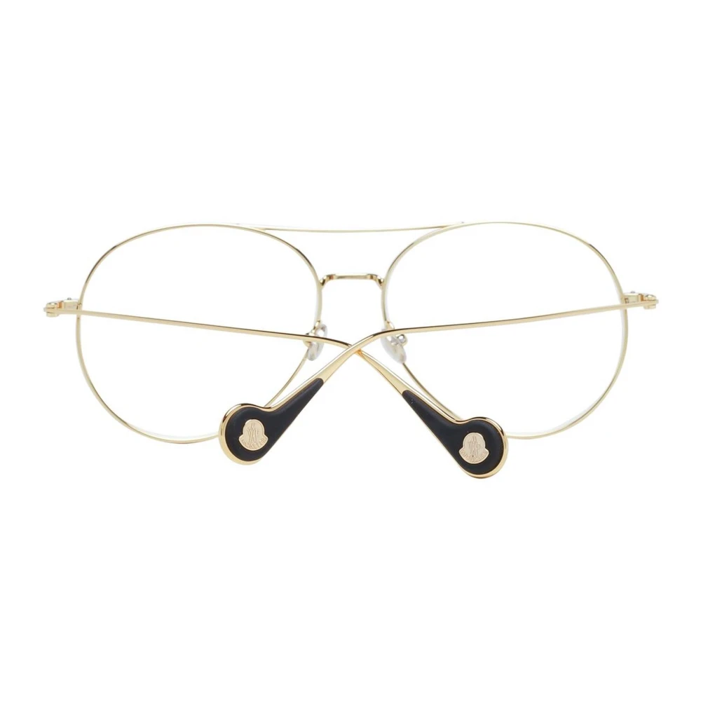 Moncler Gouden Aviator Zonnebril met UV-bescherming Yellow Unisex