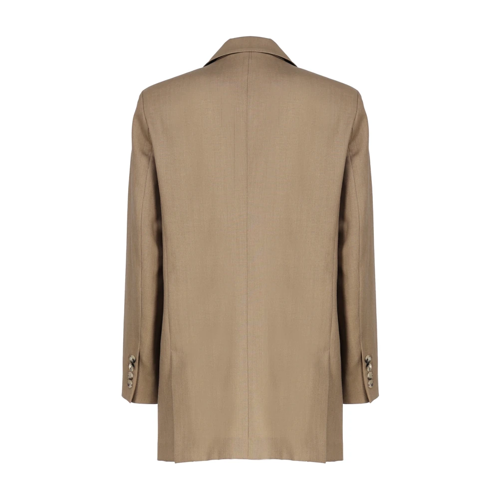Max Mara Kameel Wollen Jas Brown Dames