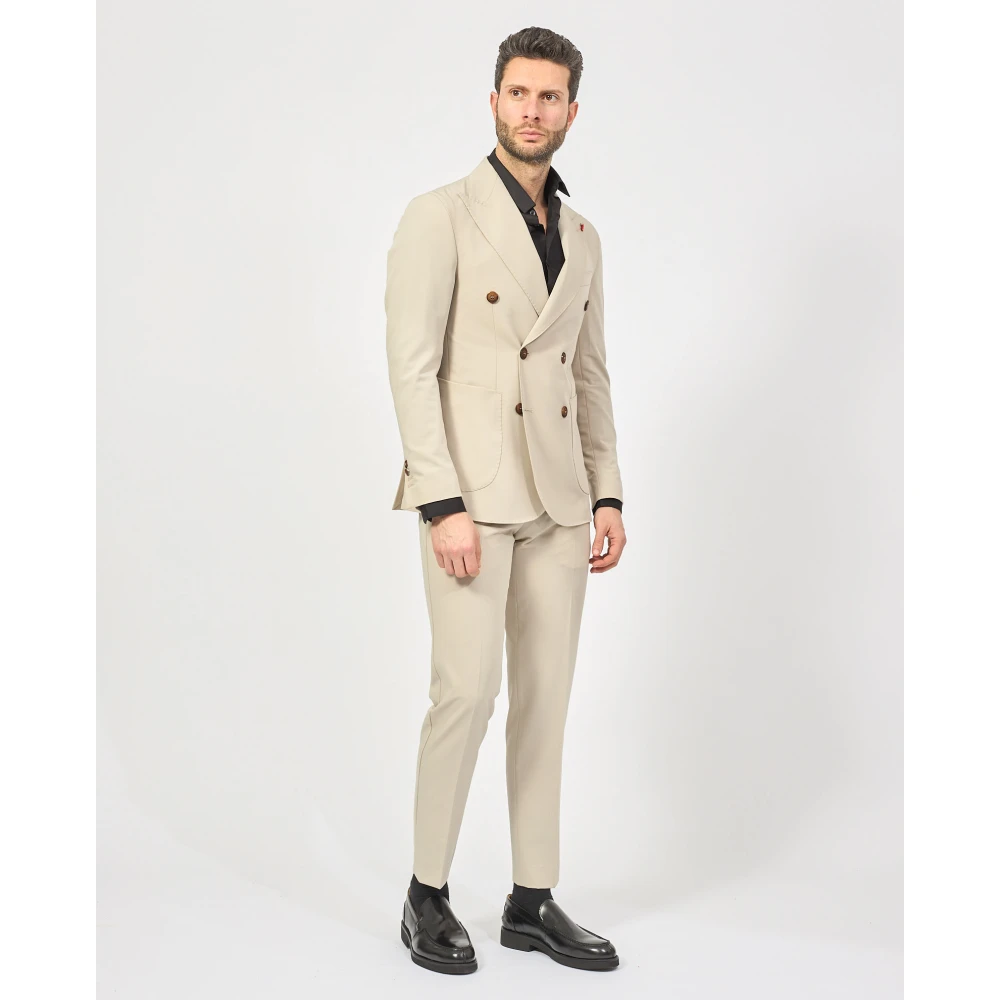 Mulish Beige Double-Breasted Jurk Set Beige Heren