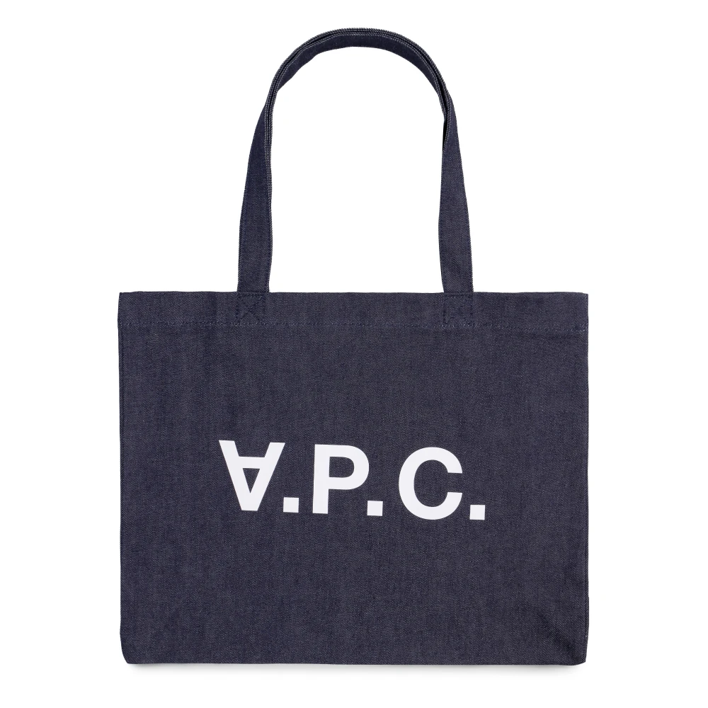 A.p.c. Daniela Logo Tote Tas Blue Dames