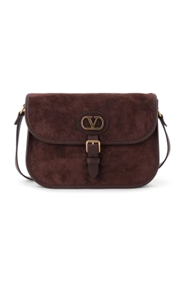 Suede Flap Axelväska