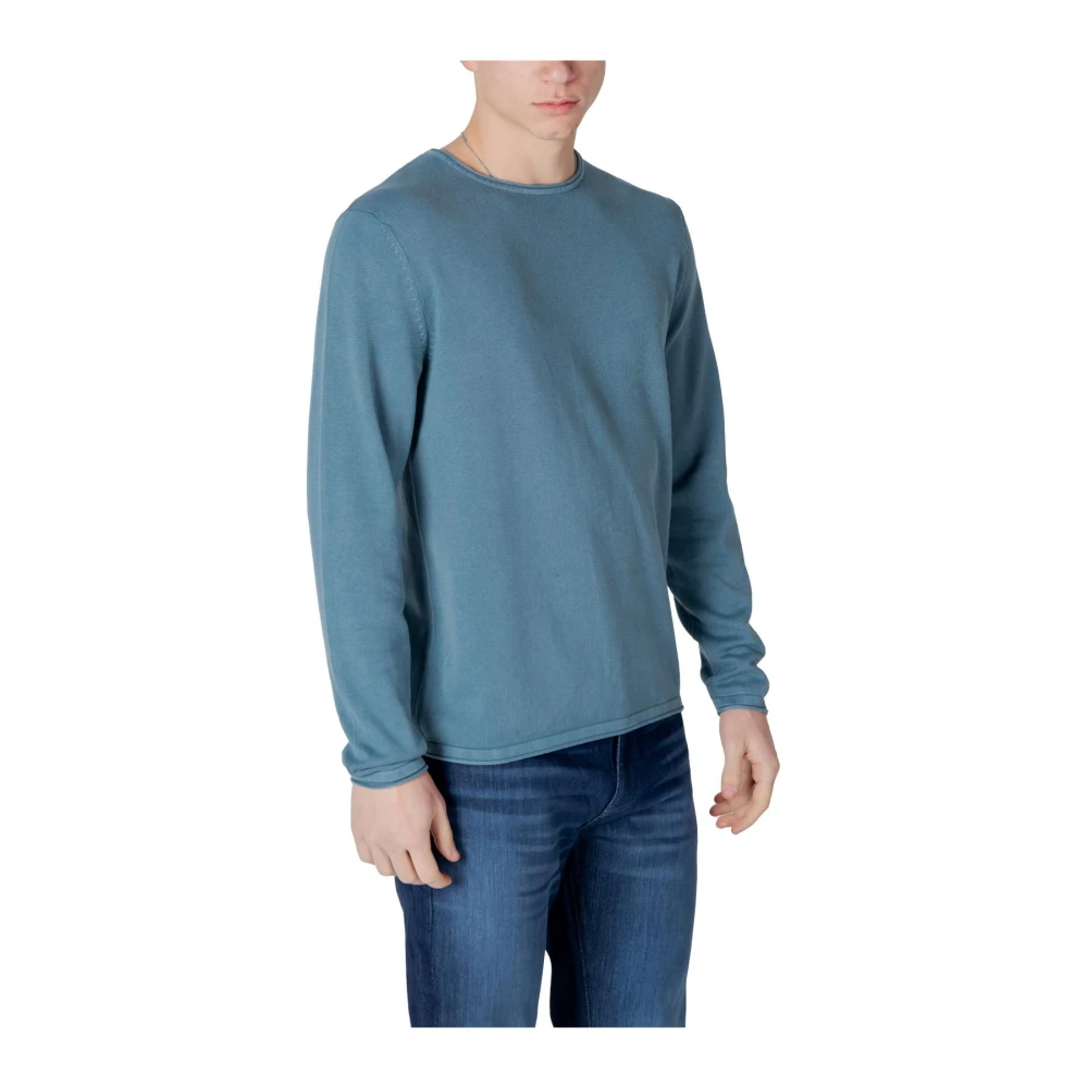 jack & jones Blauwe Gebreide Ronde Hals Trui Blue Heren