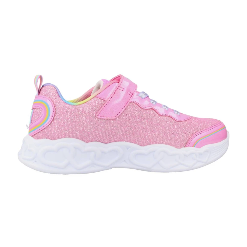 Skechers Heart Lights Flickor Sneakers Pink, Flicka