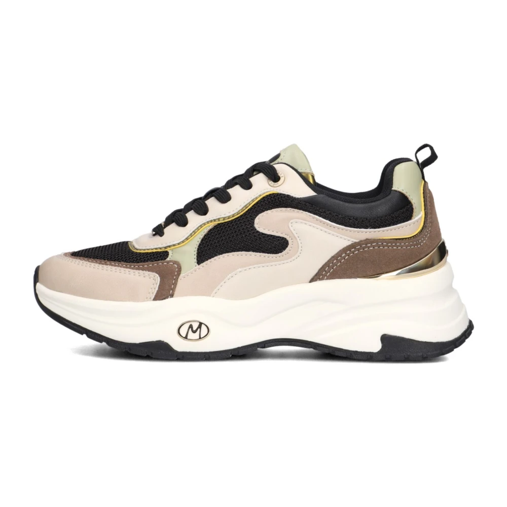 Mexx Stijlvolle zwarte sneakers met gouden details Dames Schoenen Veelkleurig Multicolor