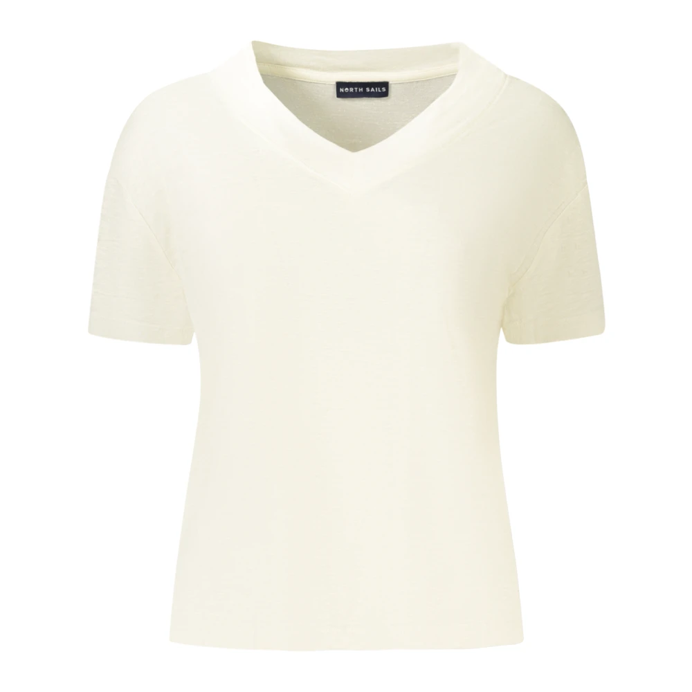 North Sails , T-Shirts, Female, White, Xs, V-Neck T-Shirt