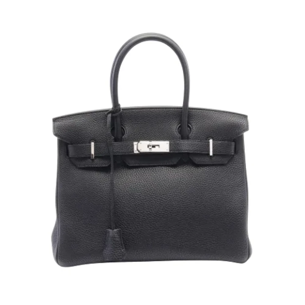 Hermès Vintage Pre-owned Leather handbags Black Dames