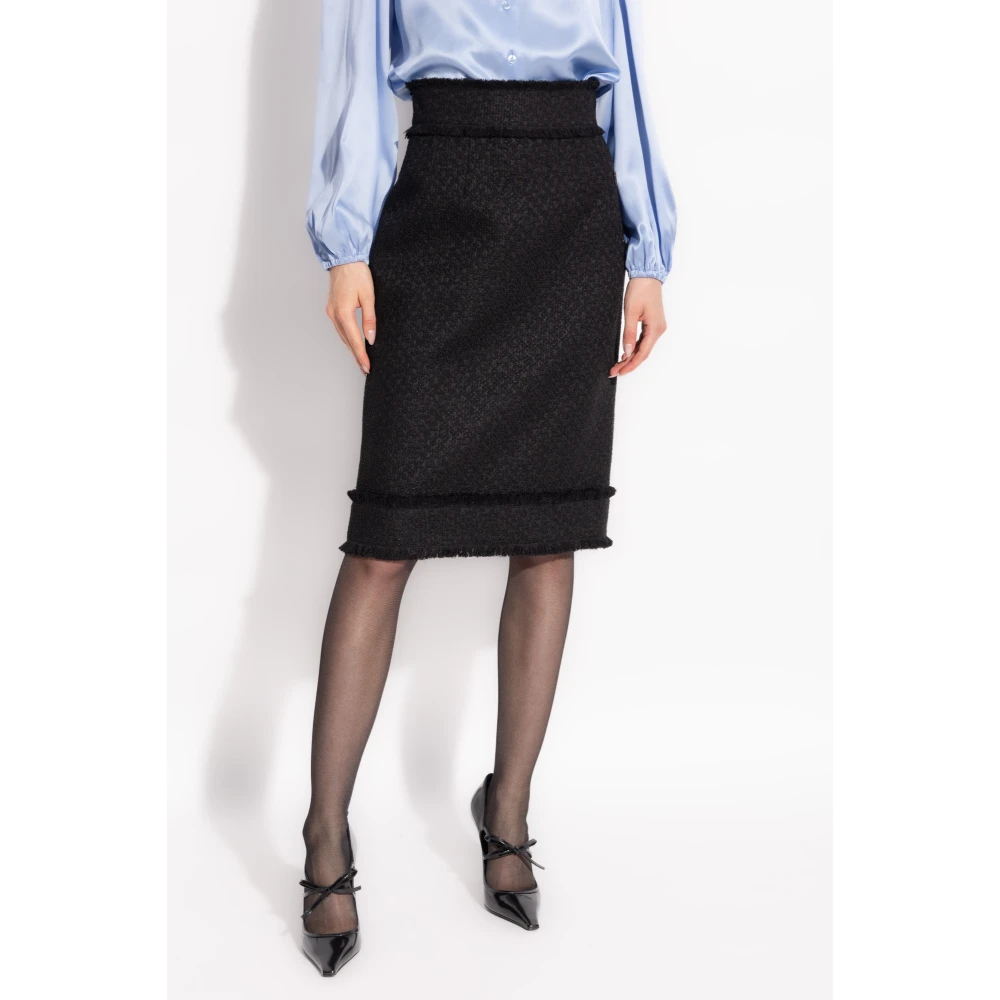 Dolce & Gabbana Rok met logo Black Dames