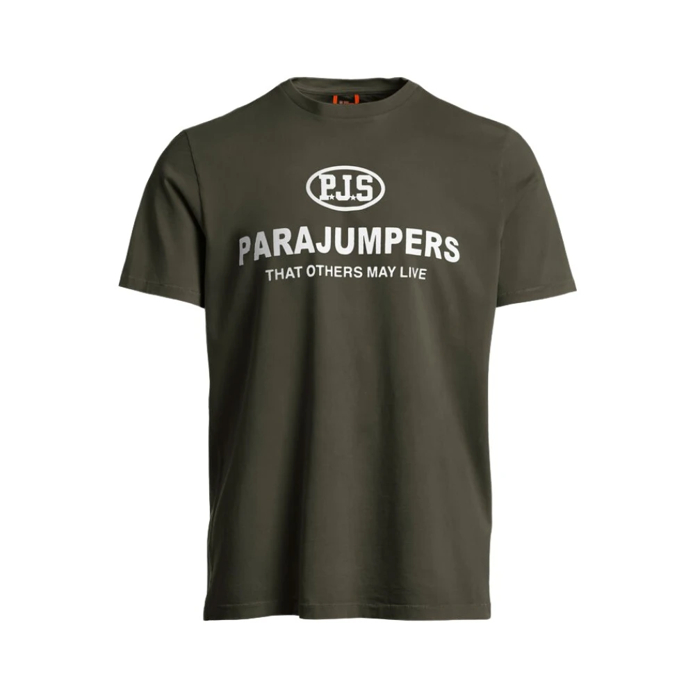 Parajumpers Herr T-shirt för vardagsstil Green, Herr