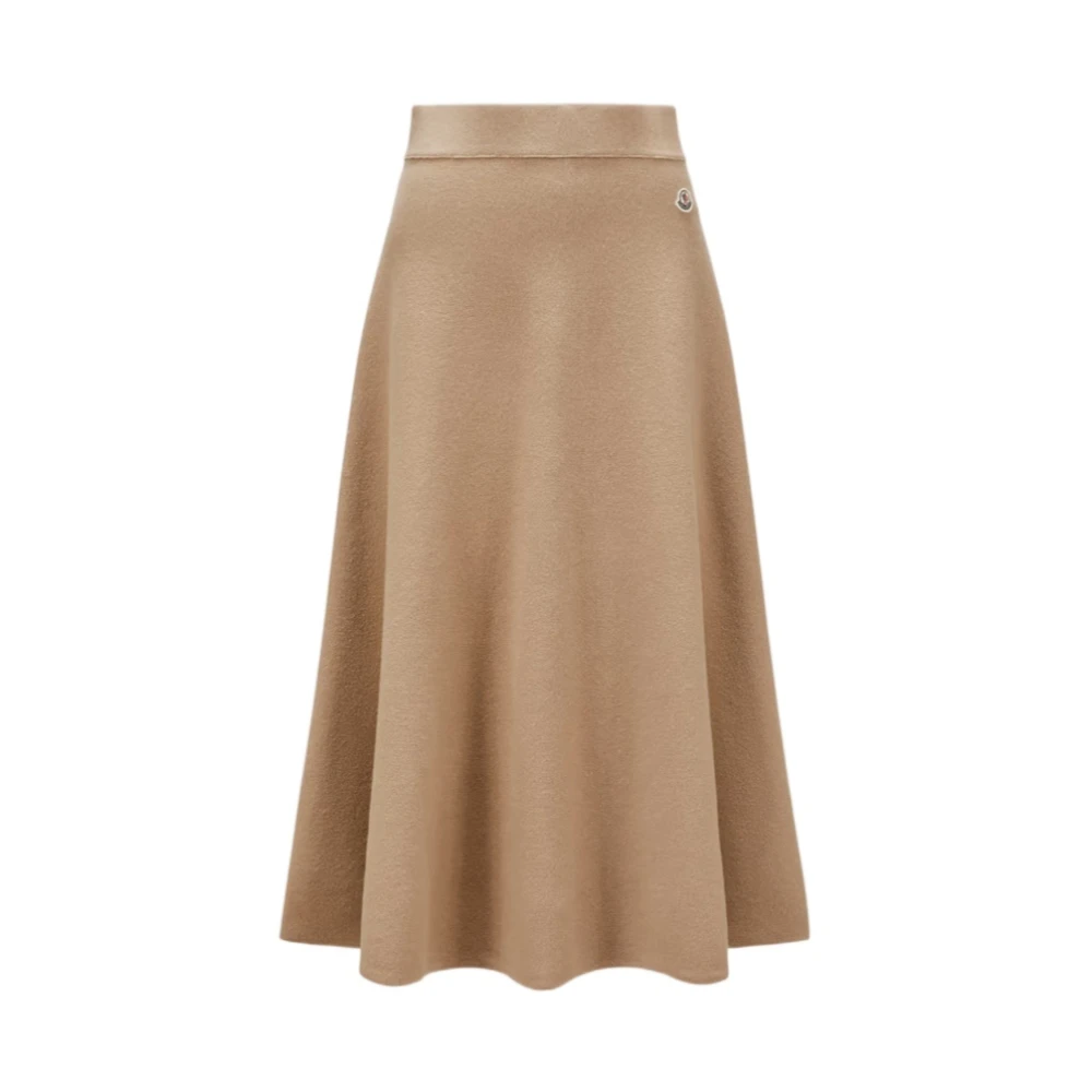 Moncler Midi A-lijn Rok Beige Dames