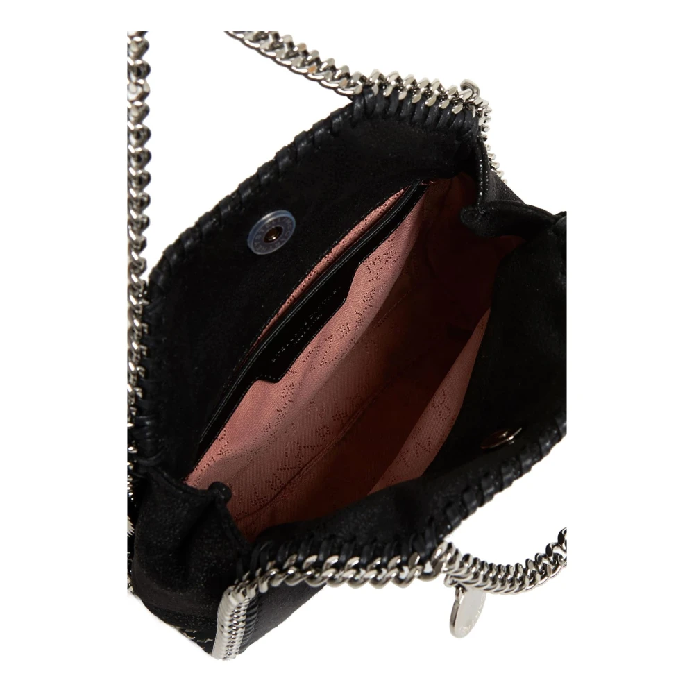 Stella Mccartney Chique Zwarte Whipstitch Kleine Tote Black Dames