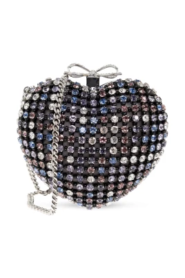 Multi Crystal Heart Clutch