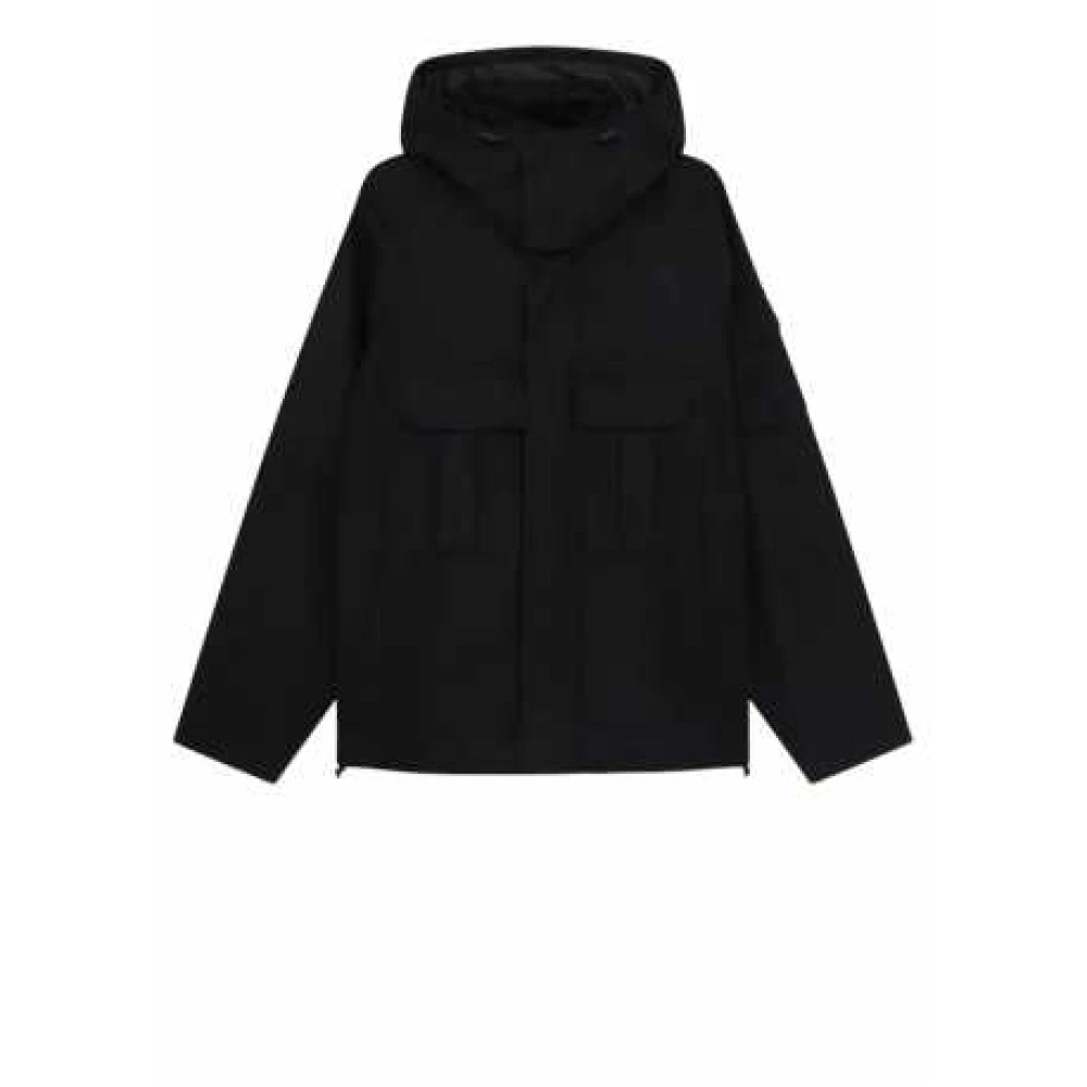 Paul Smith Navy Korte Parka met Capuchon Winddicht Waterdicht Blue Heren