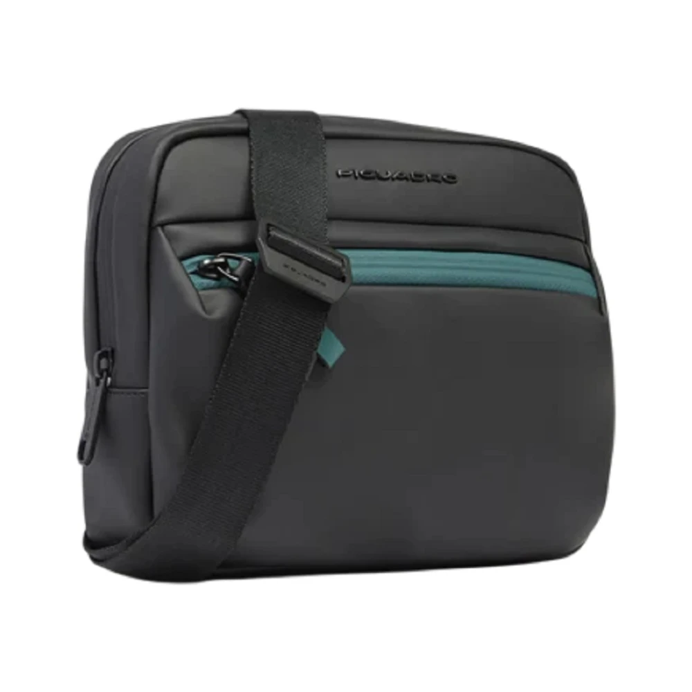 Piquadro Unisex Black Corner 2.0 Crossbody Bag