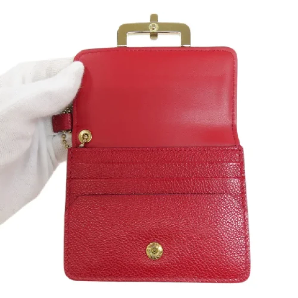 Bally Pre-owned Leather wallets Red Dames