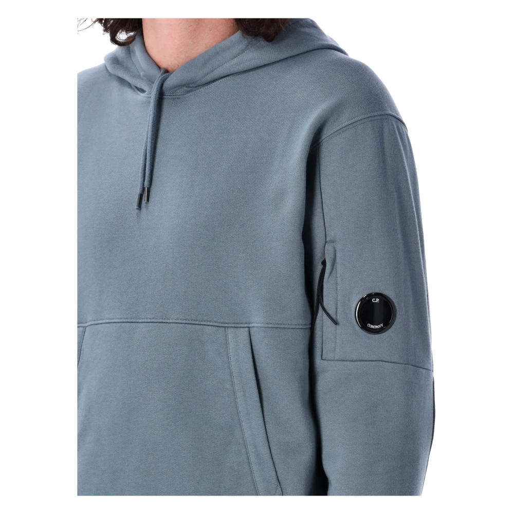 C.P. Company Stormachtig weer Diagonal Raised Fleece Hoodie Blue Heren