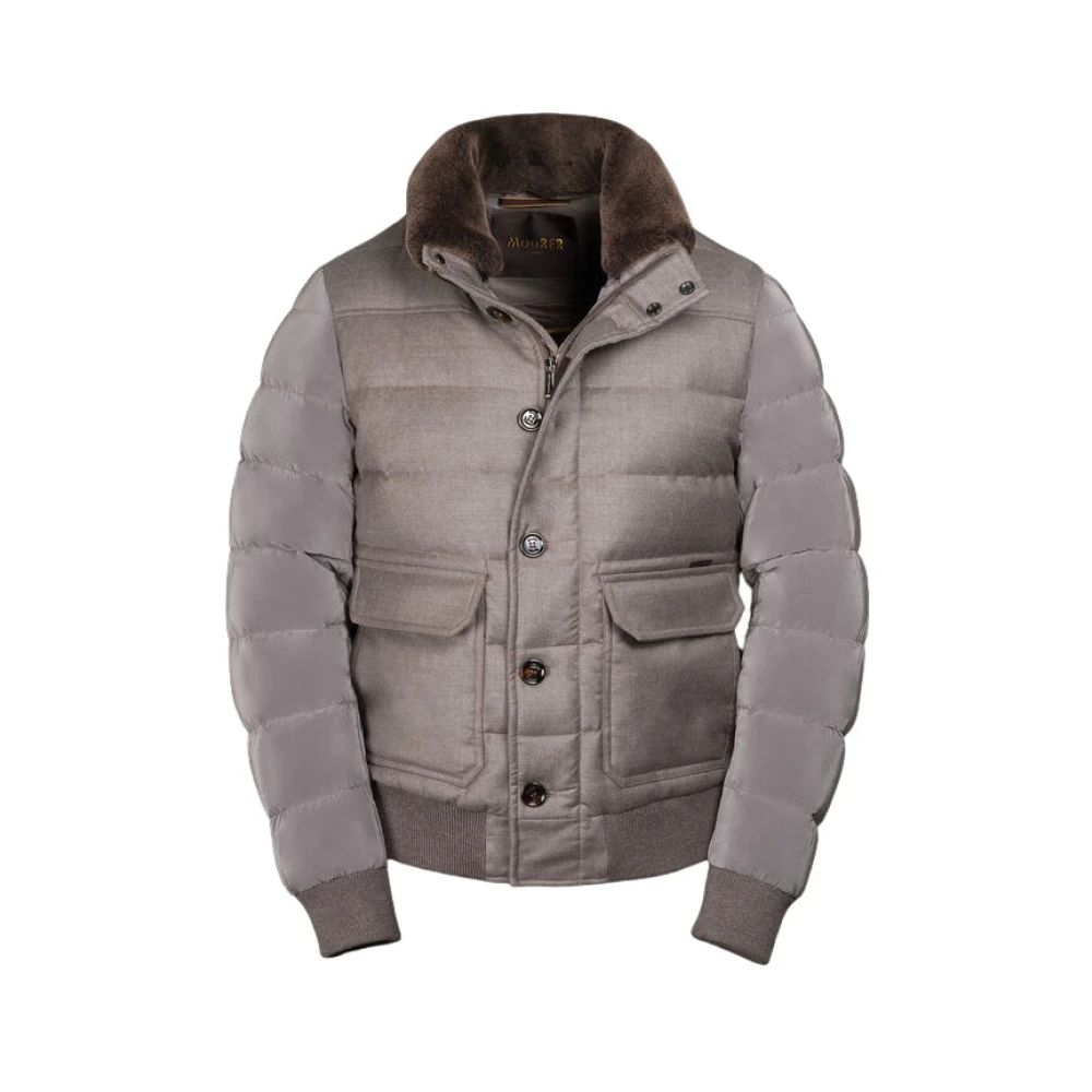 Moorer Men's Beige Down Jackets, 2XL, Fantoni Osl Jacket