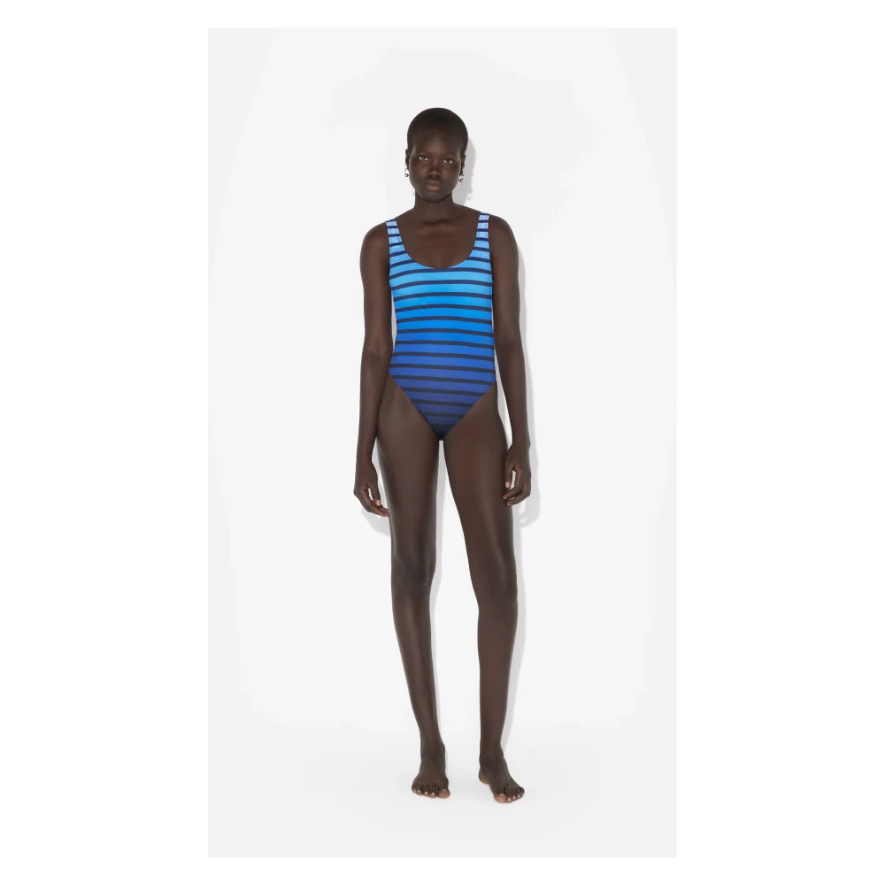 Jean Paul Gaultier Navy Gestreepte Bodysuit Blue Dames