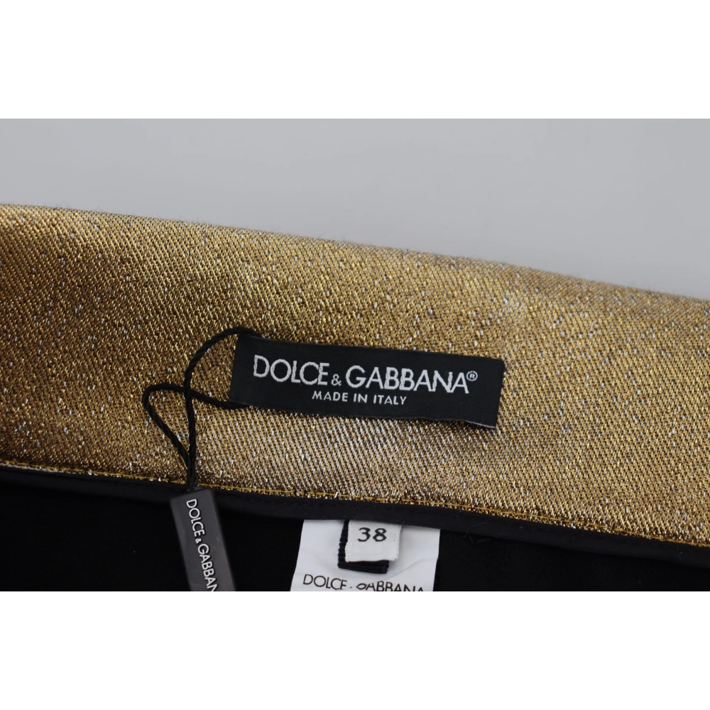Dolce & Gabbana Gouden Hoge Taille Skinny Denim Broek Yellow Dames