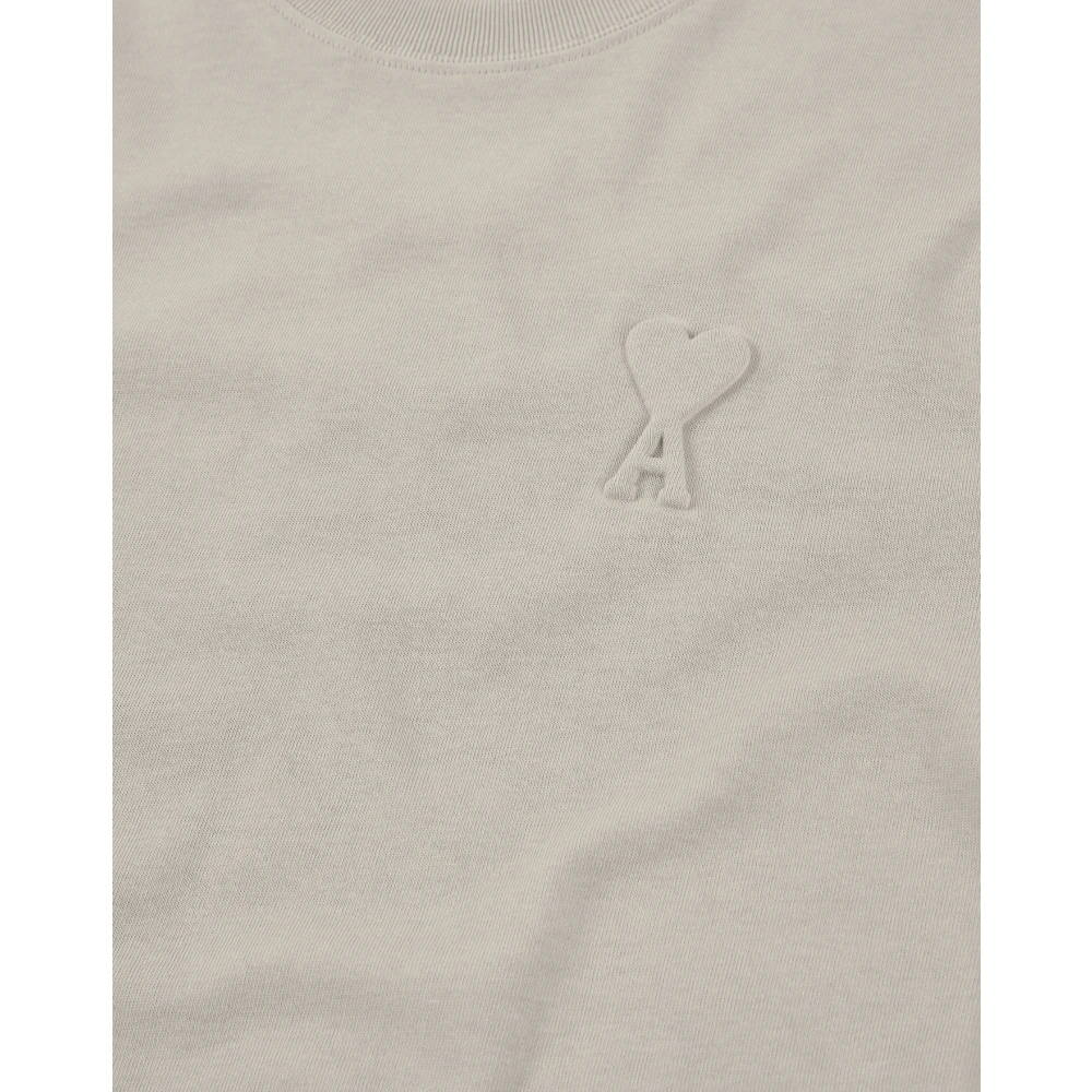 Ami Paris Grijze Logo T-Shirt Gray Heren