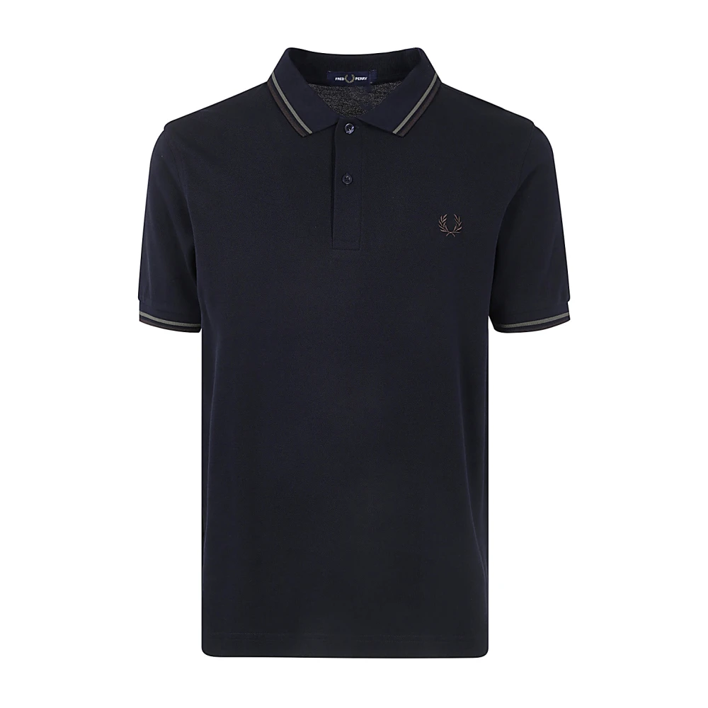 Fred Perry Stijlvolle Twin Tipped Shirt Blue Heren
