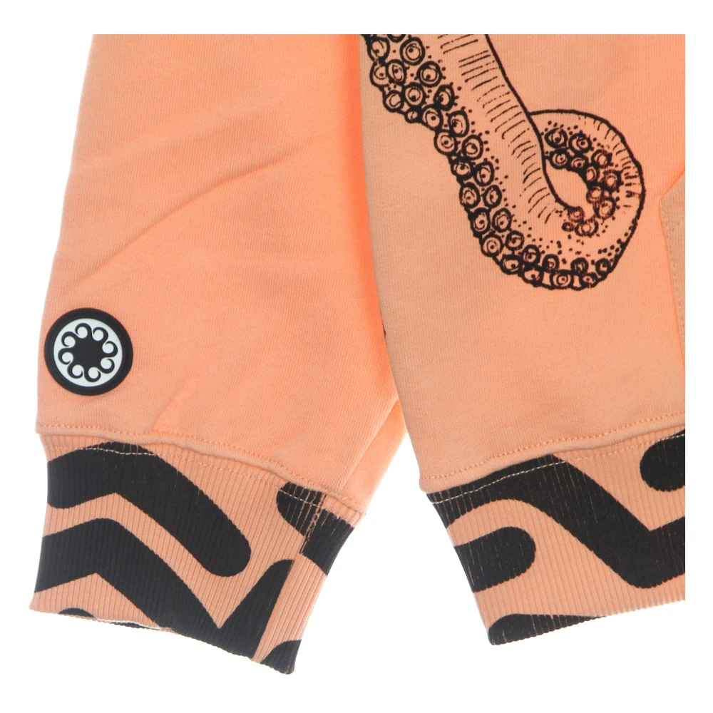 Octopus Tentakels Logo Hoodie Lichtgewicht Sweatshirt Orange Heren