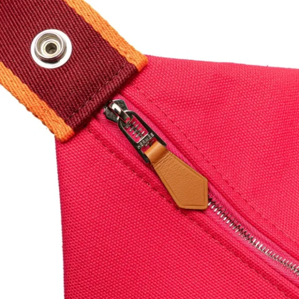 Hermès Vintage Pre-owned Canvas handbags Pink Dames