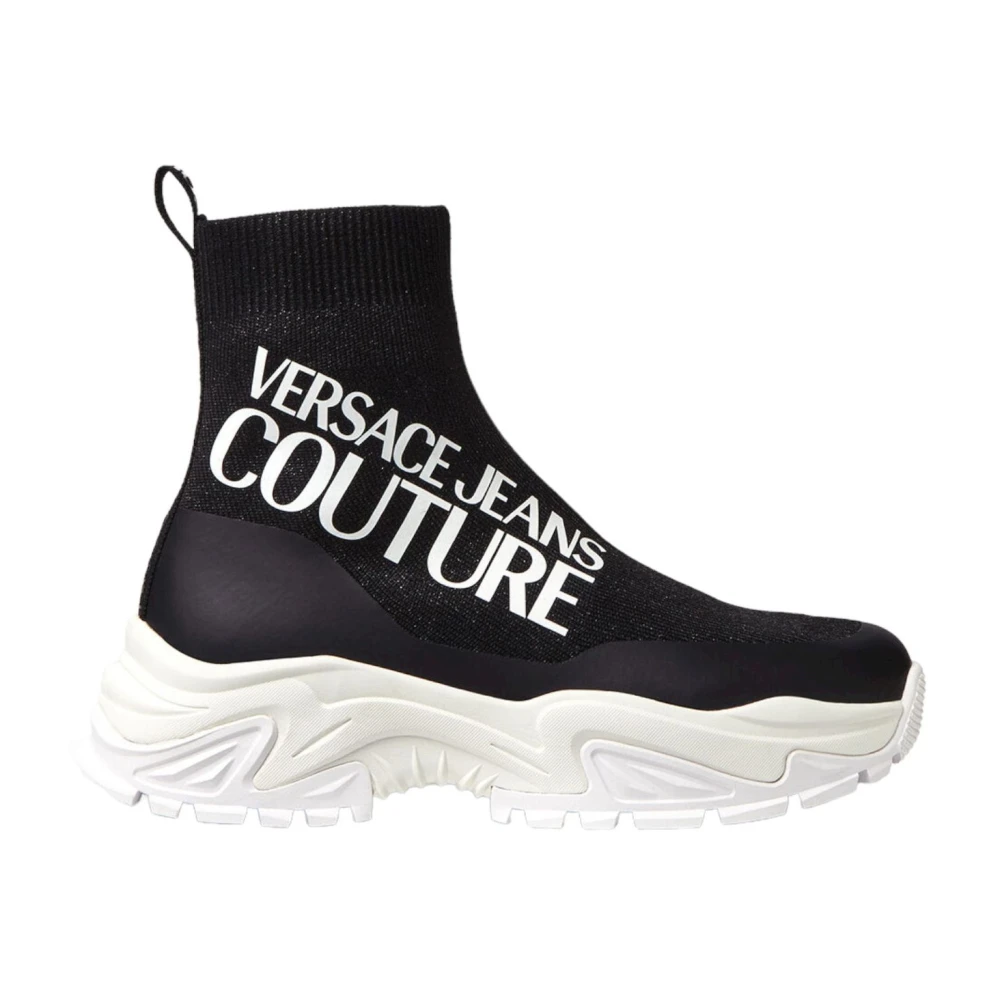 Versace Jeans Couture Gebreide+Gecoate Hiker Sneakers Dames Schoenen Zwart